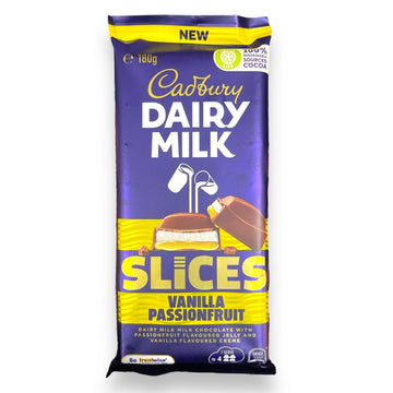 Cadbury Dairy Milk Slices Vanilla Passionfruit