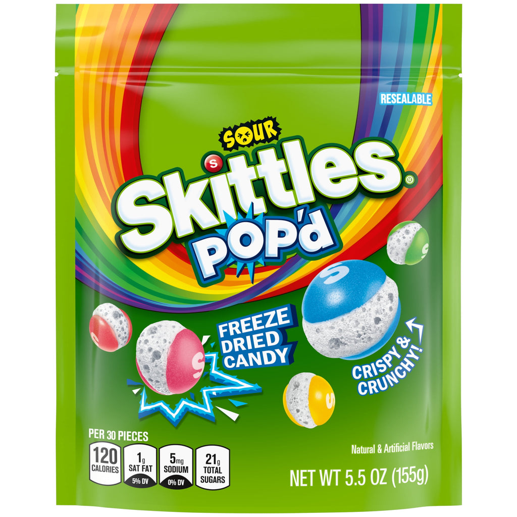 Skittles Popd Sour Freeze Dried Candy