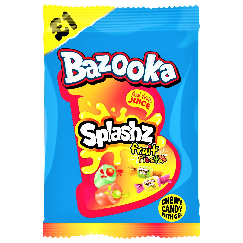 Bazooka Splash Fruit Fiesta Chewy Candies