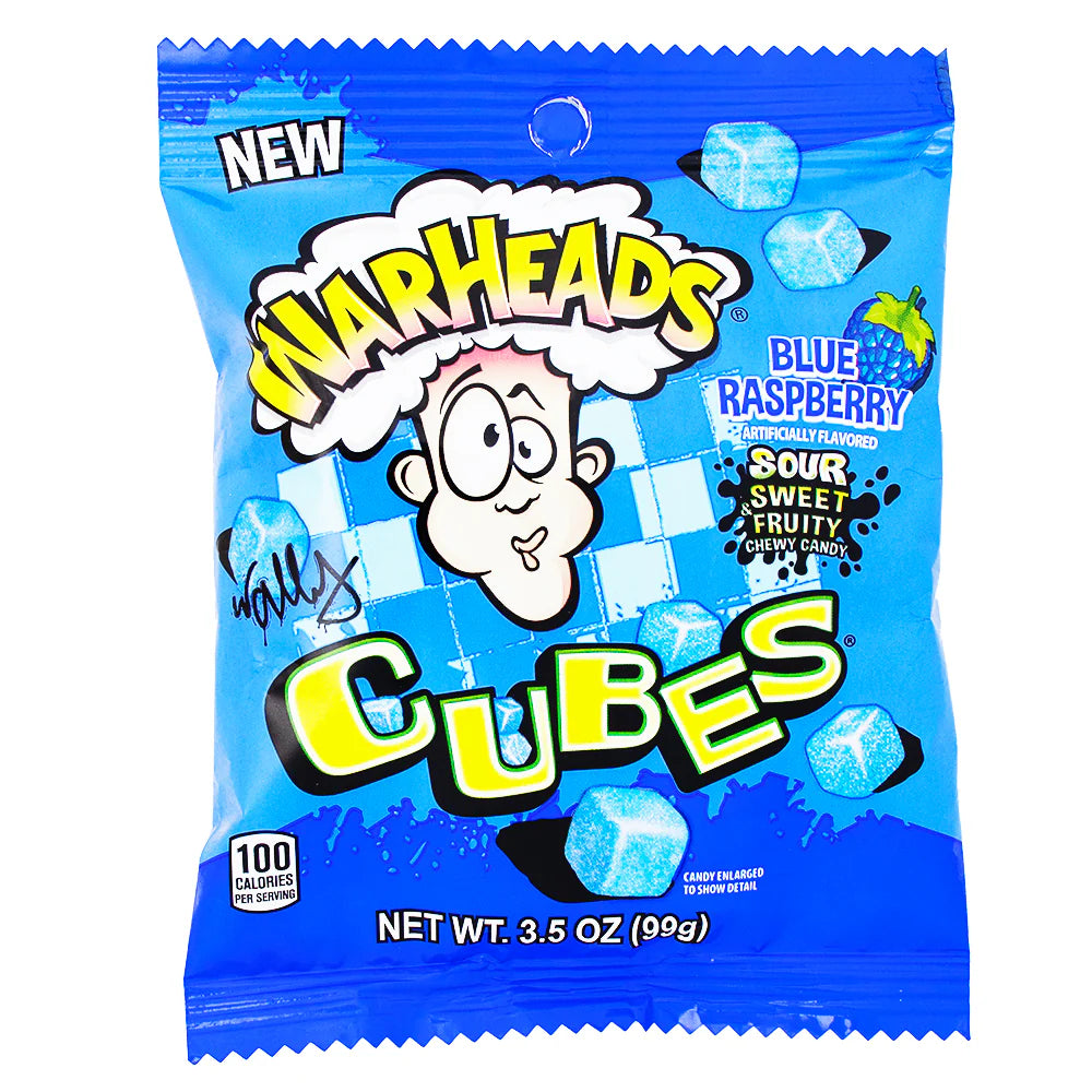 Warheads Blue Raspberry Cubes – Exotic Snack Guys