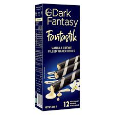 Dark Fantasy Fantasik Vanilla creme filled wafer rolls